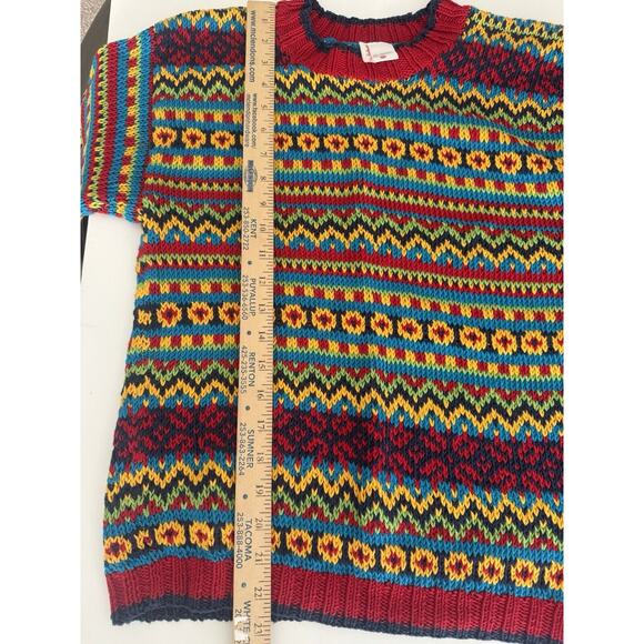 Hanna Andersson Womens Small Sweater Fair Isle Mock Neck Knitted Pullover EUC - Picture 12 of 14